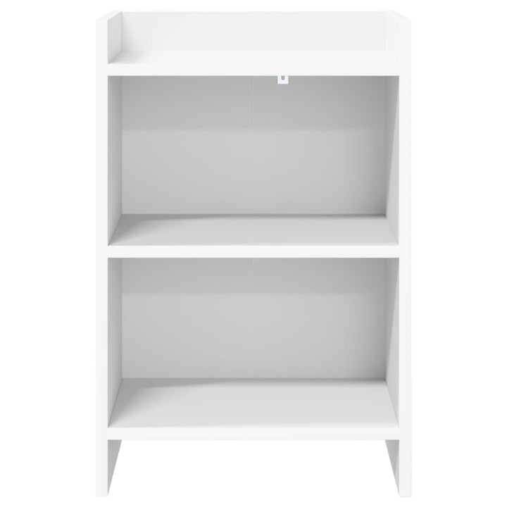 Sengeborde 2 pcs Hvid 40 x 30 x 60 cm Konstrueret træ