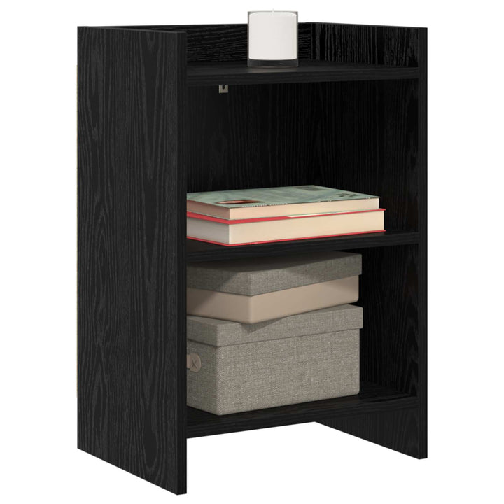 Sengeborde Sort eg 40 x 30 x 60 cm Konstrueret træ