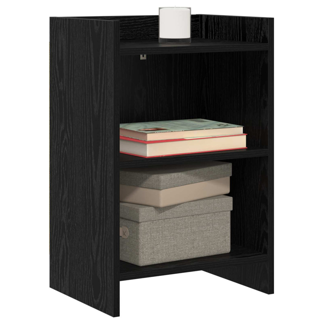 Sengeborde 2 pcs Sort eg 40 x 30 x 60 cm Konstrueret træ