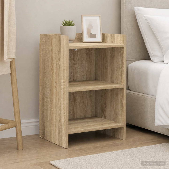 Sengeborde 2 stk. Sonoma-eg 40 x 30 x 60 cm Konstrueret træ