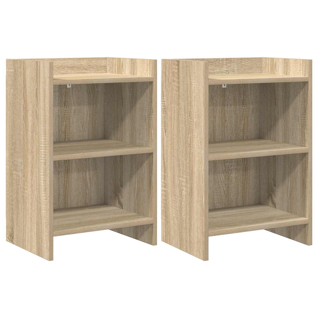 Sengeborde 2 pcs Sonoma-eg 40 x 30 x 60 cm Konstrueret træ
