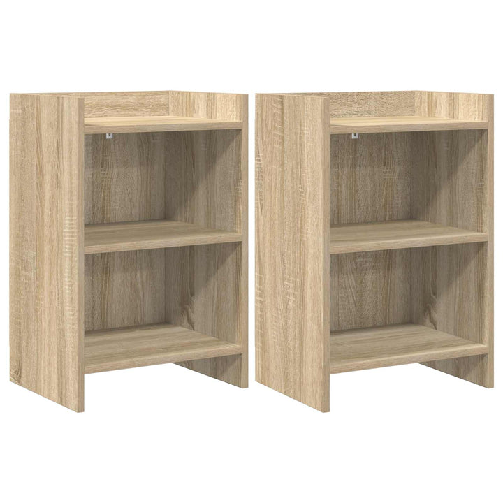 Sengeborde 2 pcs Sonoma-eg 40 x 30 x 60 cm Konstrueret træ