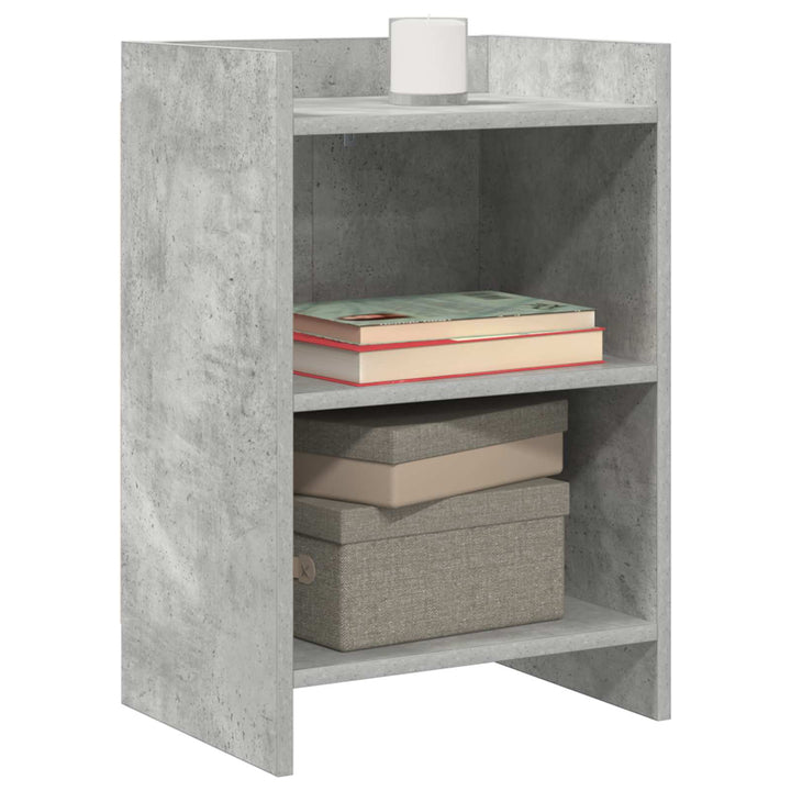 Sengeborde Betongrå 40 x 30 x 60 cm Konstrueret træ