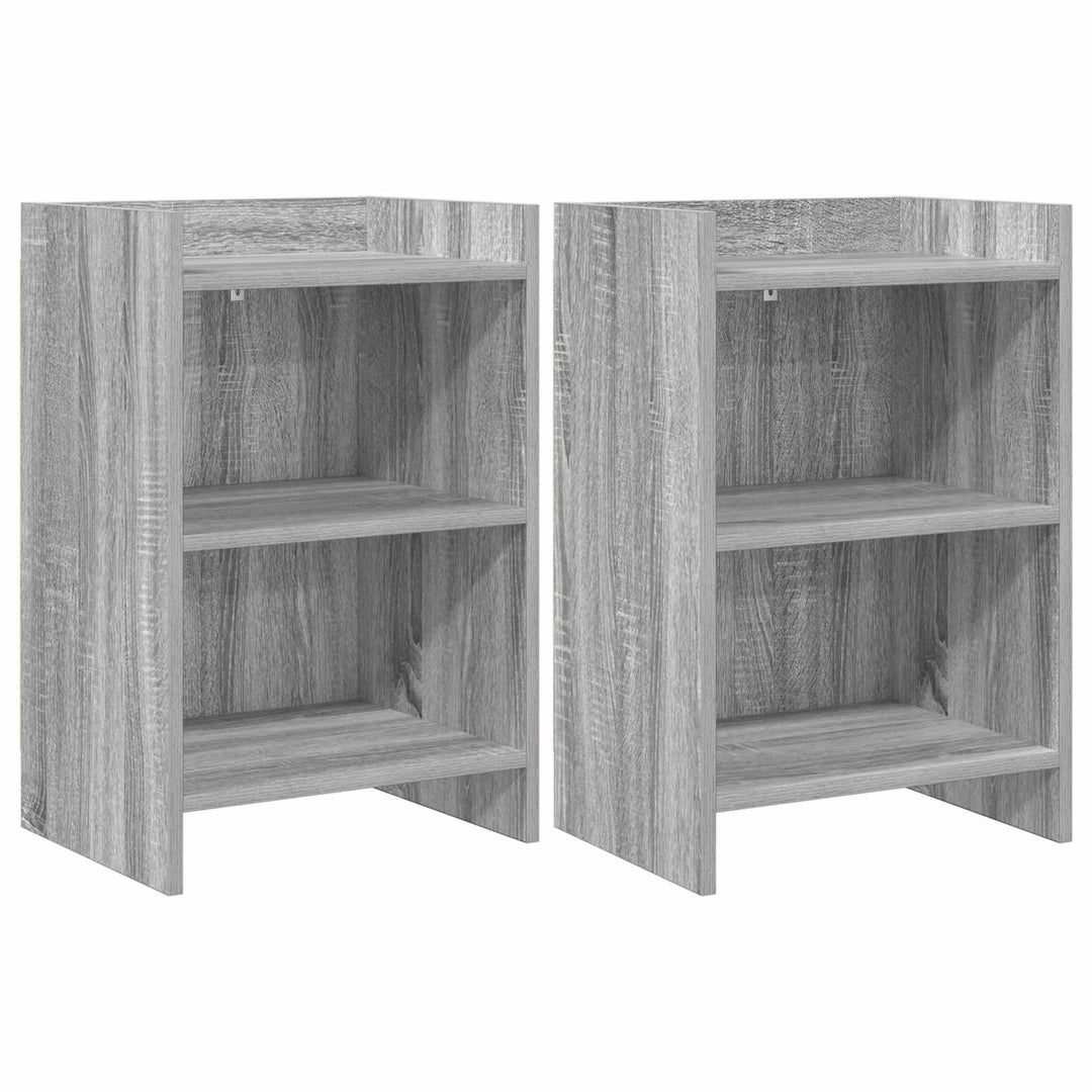 Sengeborde 2 pcs Grå Sonoma 40 x 30 x 60 cm Konstrueret træ