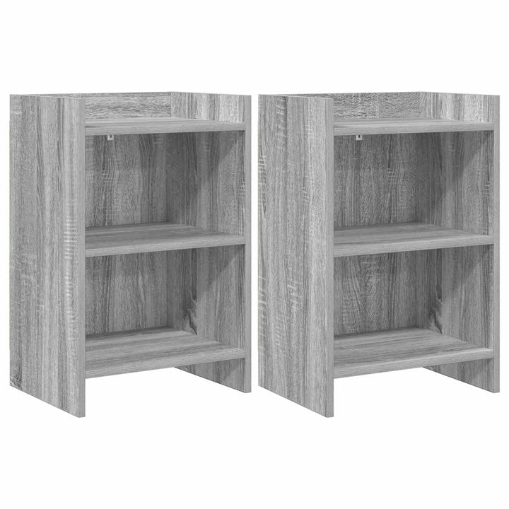 Sengeborde 2 pcs Grå Sonoma 40 x 30 x 60 cm Konstrueret træ
