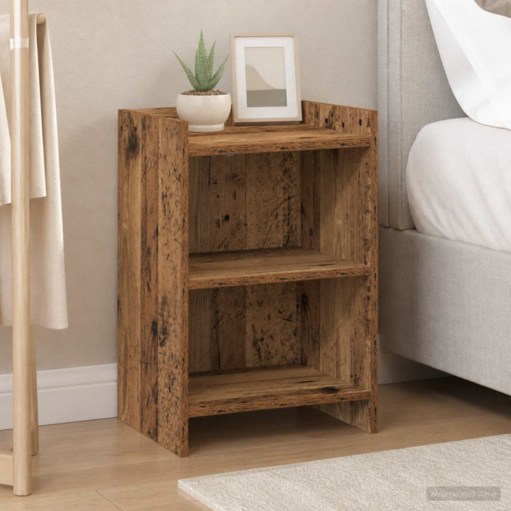Sengeborde 2 stk. Gammelt træ 40 x 30 x 60 cm Konstrueret træ