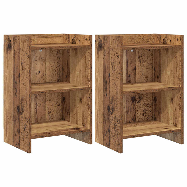 Sengeborde 2 pcs Gammelt træ 40 x 30 x 60 cm Konstrueret træ