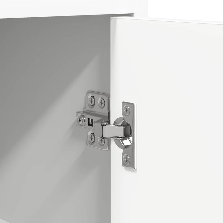 Sengeborde 2 pcs Hvid 40 x 30 x 60 cm Konstrueret træ
