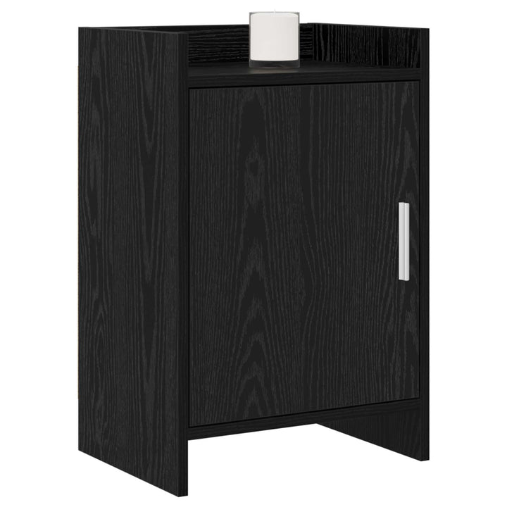Sengeborde Sort eg 40 x 30 x 60 cm Konstrueret træ