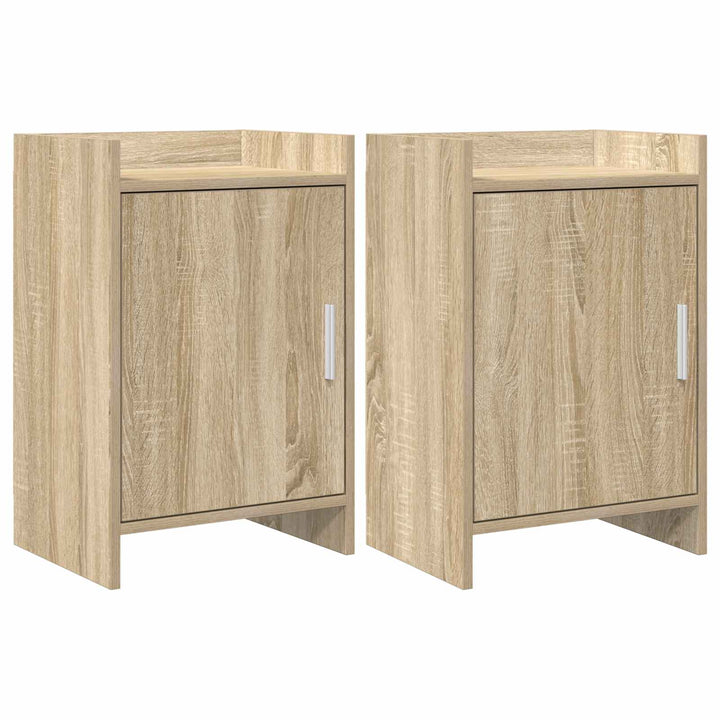 Sengeborde 2 pcs Sonoma-eg 40 x 30 x 60 cm Konstrueret træ