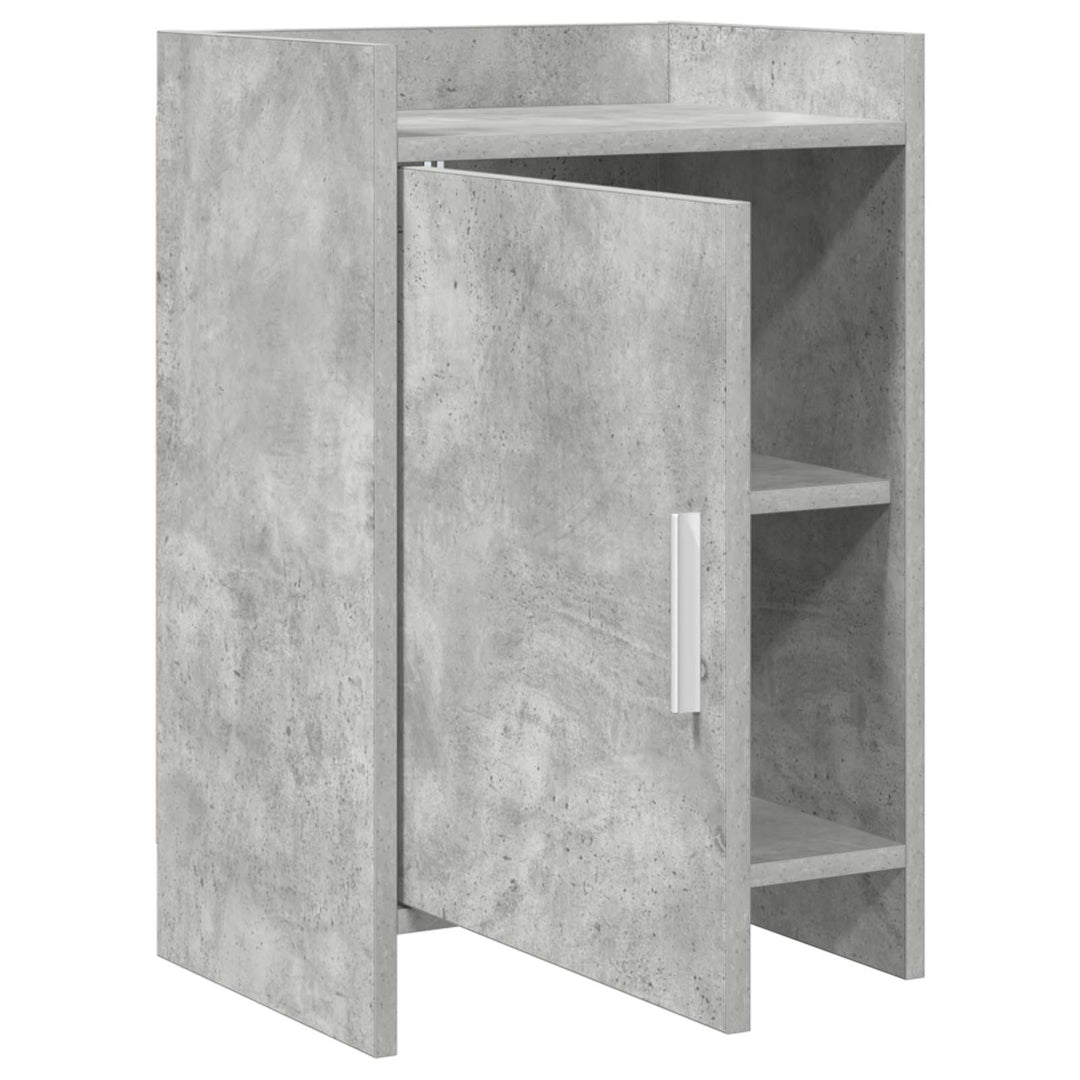 Sengeborde 2 stk. Betongrå 40 x 30 x 60 cm Konstrueret træ