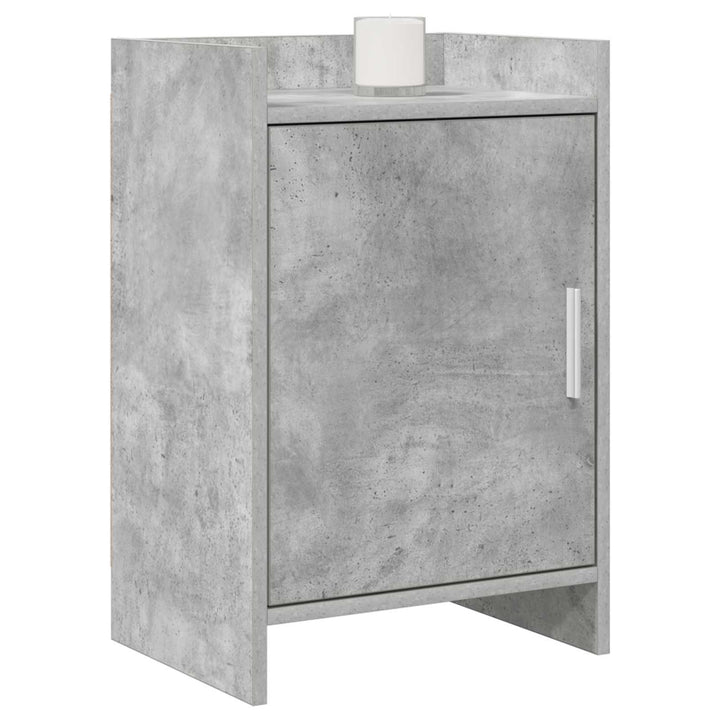 Sengeborde 2 stk. Betongrå 40 x 30 x 60 cm Konstrueret træ