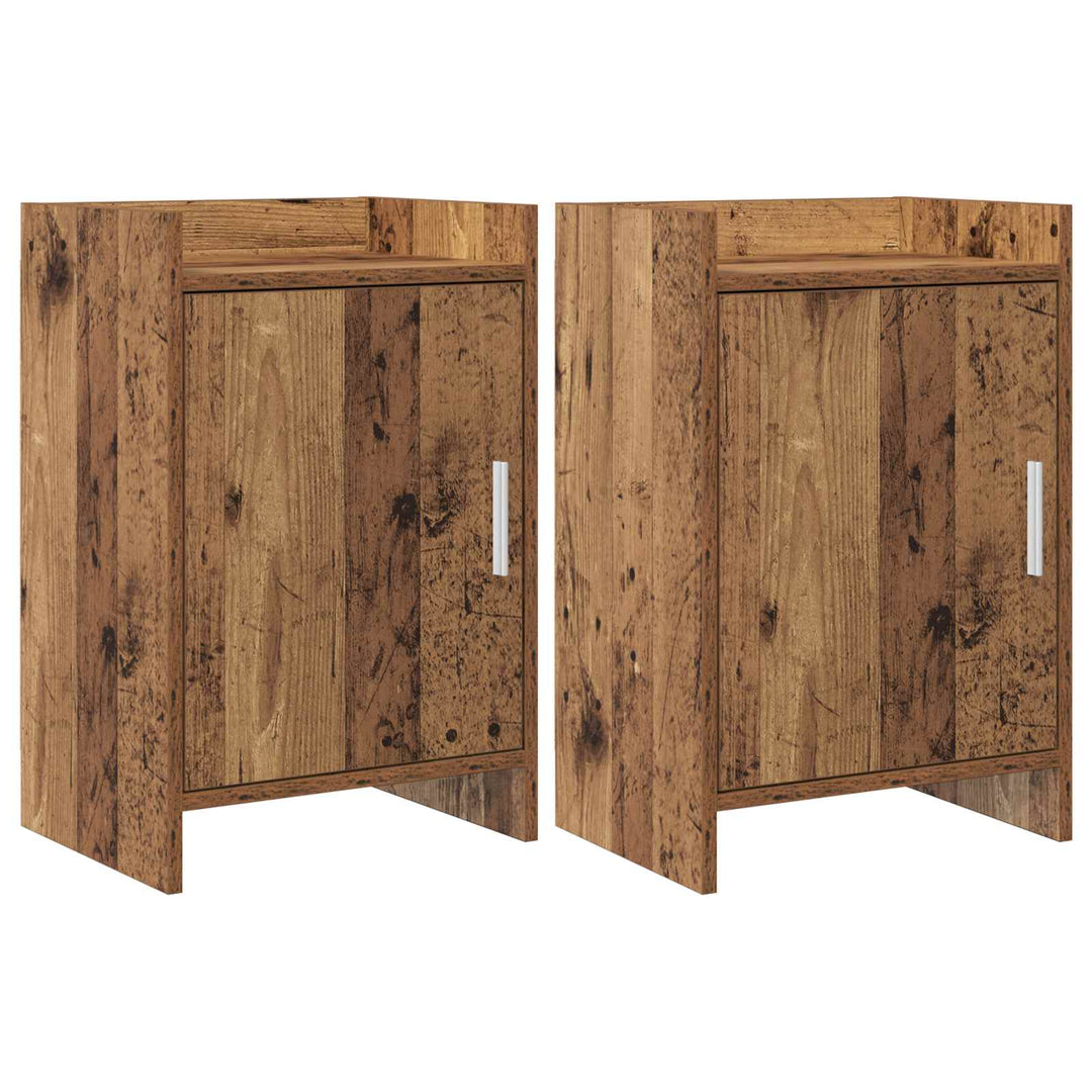 Sengeborde 2 pcs Gammelt træ 40 x 30 x 60 cm Konstrueret træ