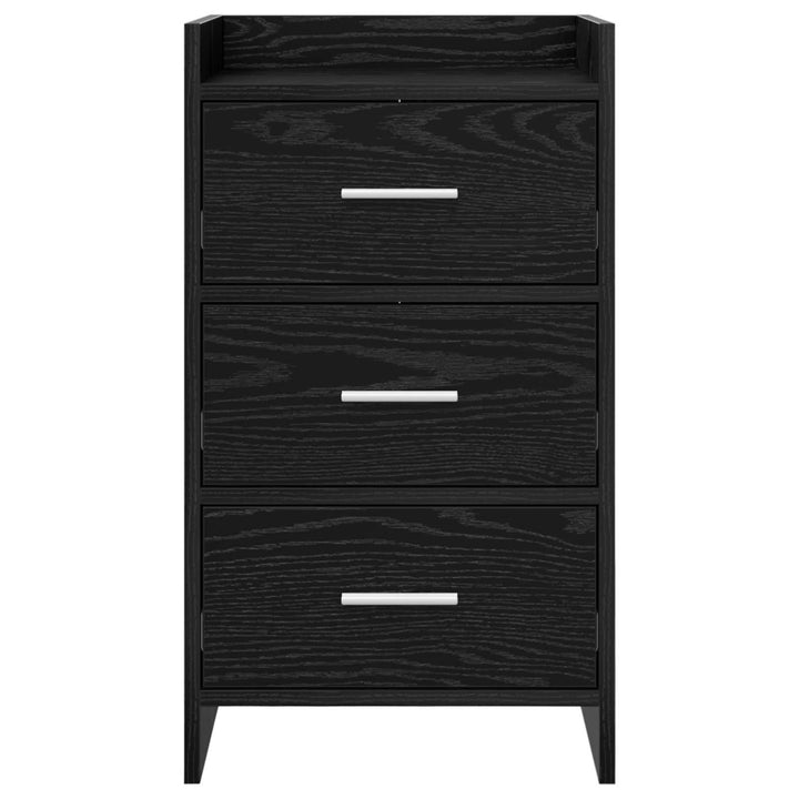 Sengeborde Sort eg 40 x 36 x 70 cm Konstrueret træ