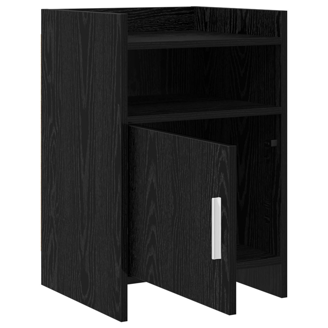 Sengeborde 2 stk. Sort eg 40 x 36 x 60 cm Konstrueret træ