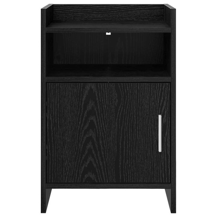 Sengeborde 2 stk. Sort eg 40 x 36 x 60 cm Konstrueret træ