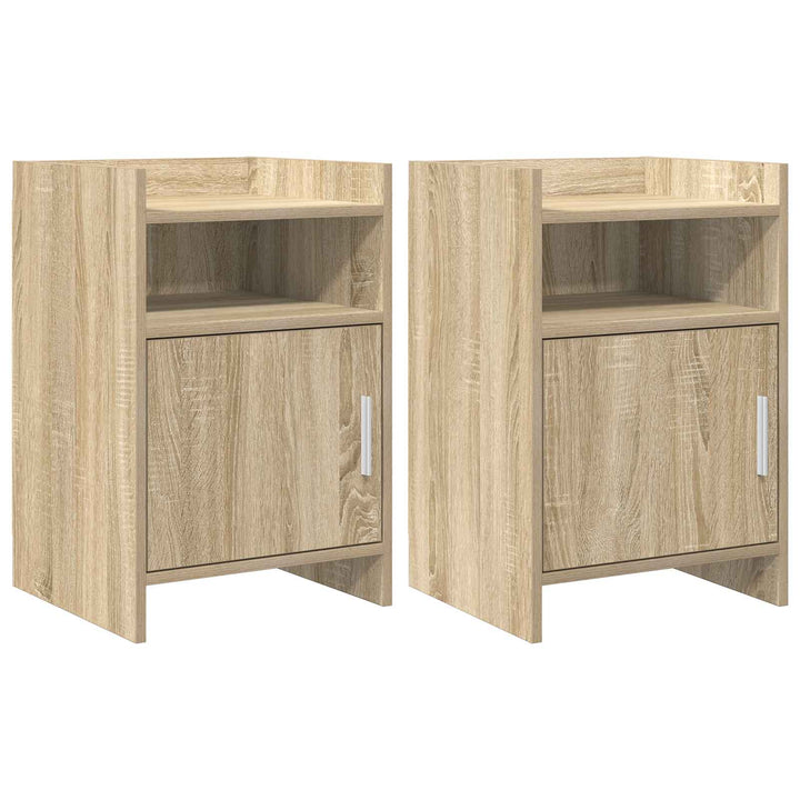 Sengeborde 2 pcs Sonoma-eg 40 x 36 x 60 cm Konstrueret træ