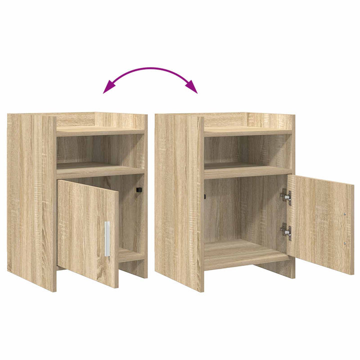 Sengeborde 2 pcs Sonoma-eg 40 x 36 x 60 cm Konstrueret træ