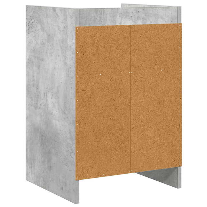 Sengeborde Betongrå 40 x 36 x 60 cm Konstrueret træ