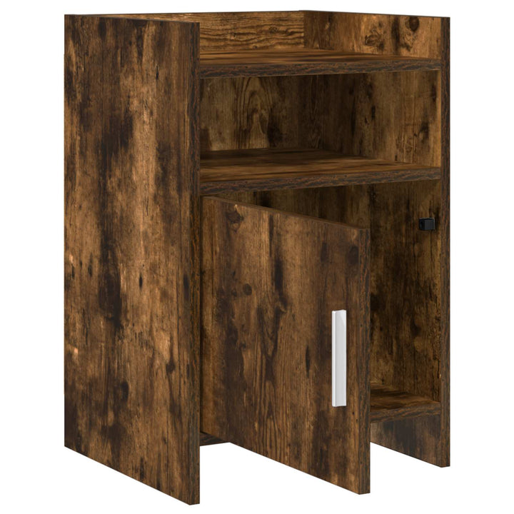 Sengeborde 2 pcs Røget eg 40 x 36 x 60 cm Konstrueret træ