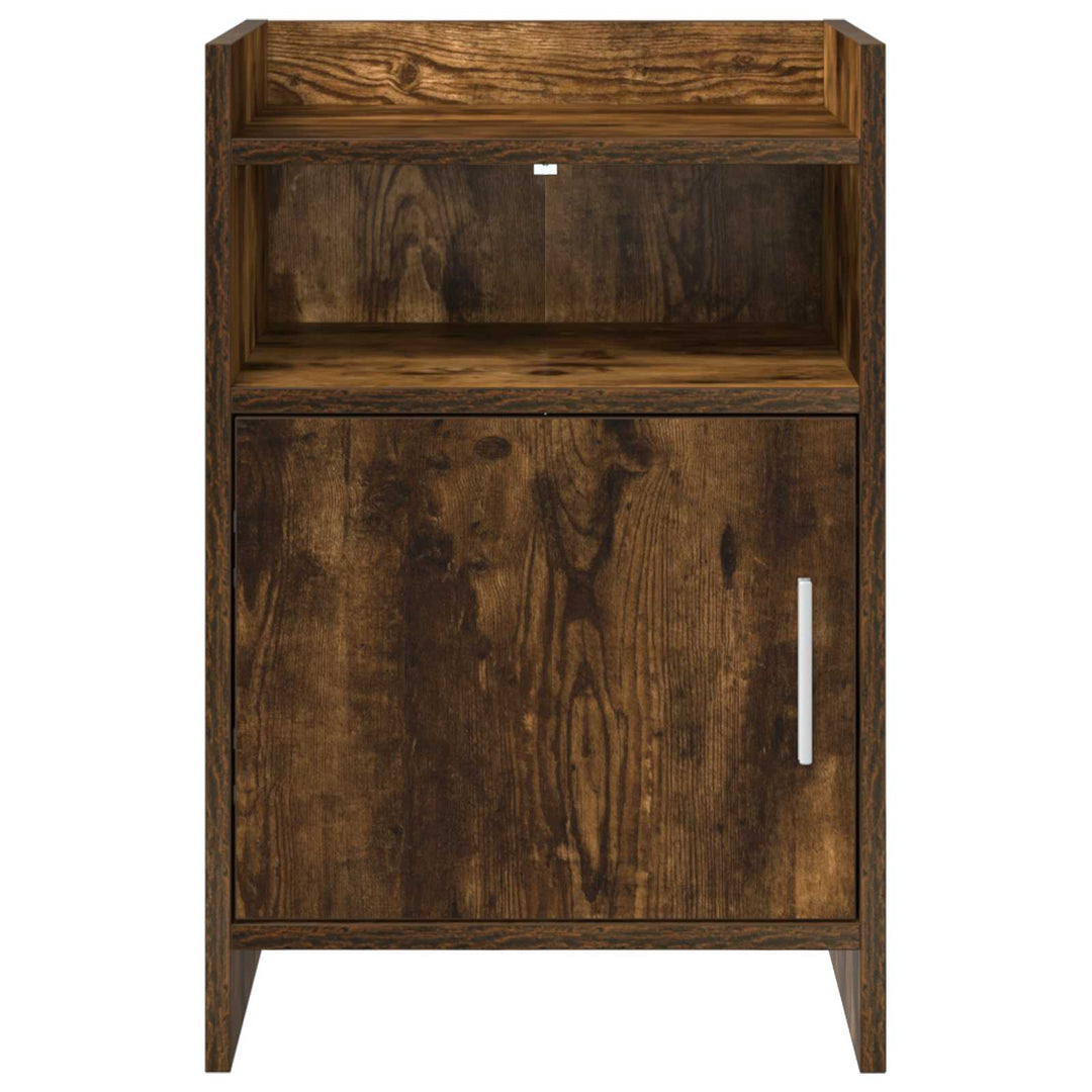 Sengeborde 2 pcs Røget eg 40 x 36 x 60 cm Konstrueret træ