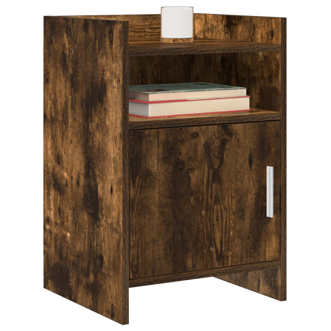 Sengeborde 2 pcs Røget eg 40 x 36 x 60 cm Konstrueret træ