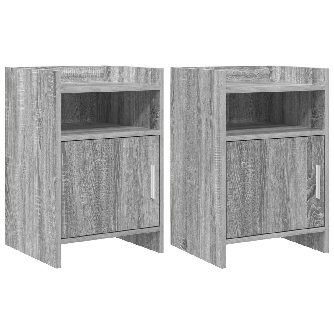 Sengeborde 2 pcs Grå Sonoma 40 x 36 x 60 cm Konstrueret træ