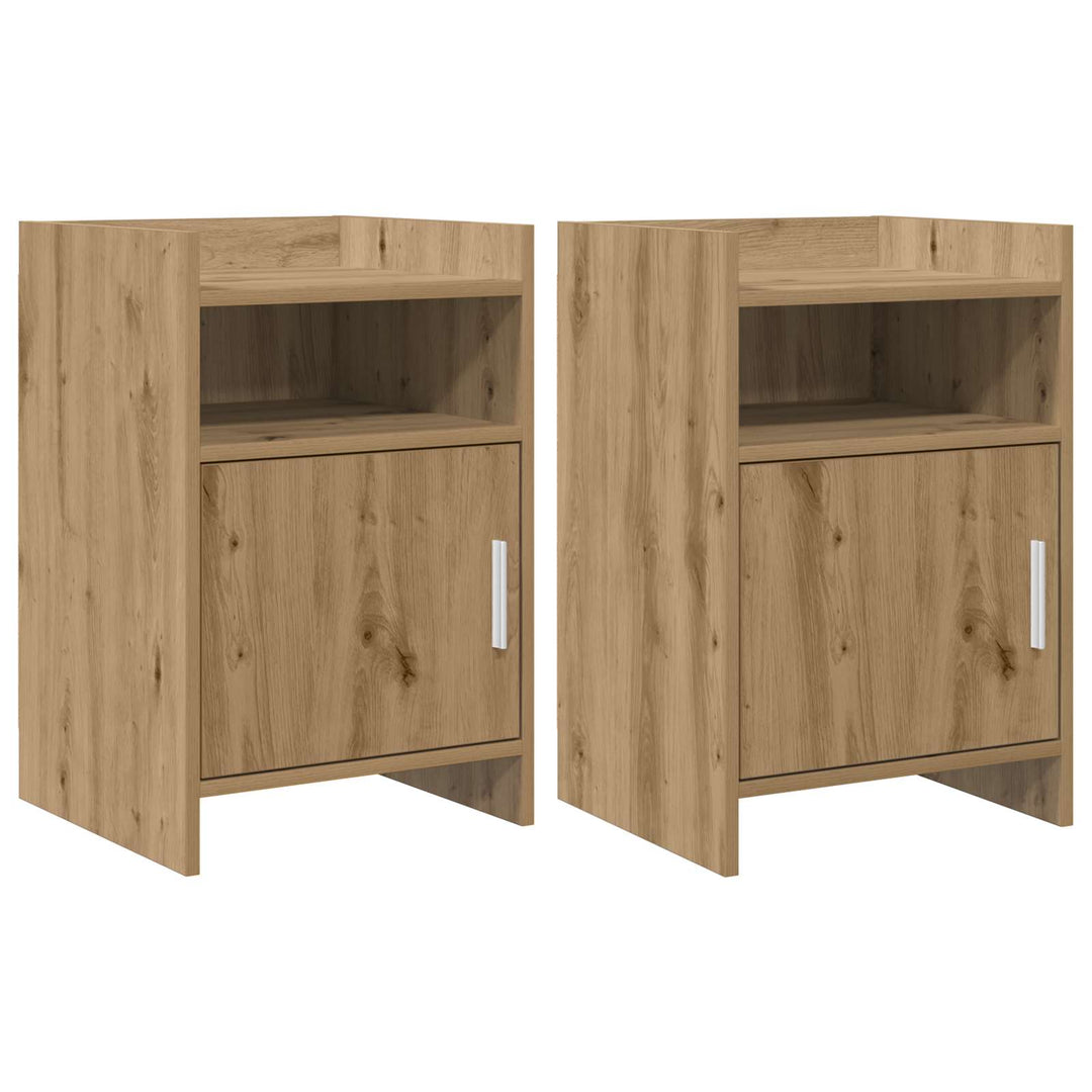 Sengeborde 2 stk. Artisan-eg 40 x 36 x 60 cm Konstrueret træ