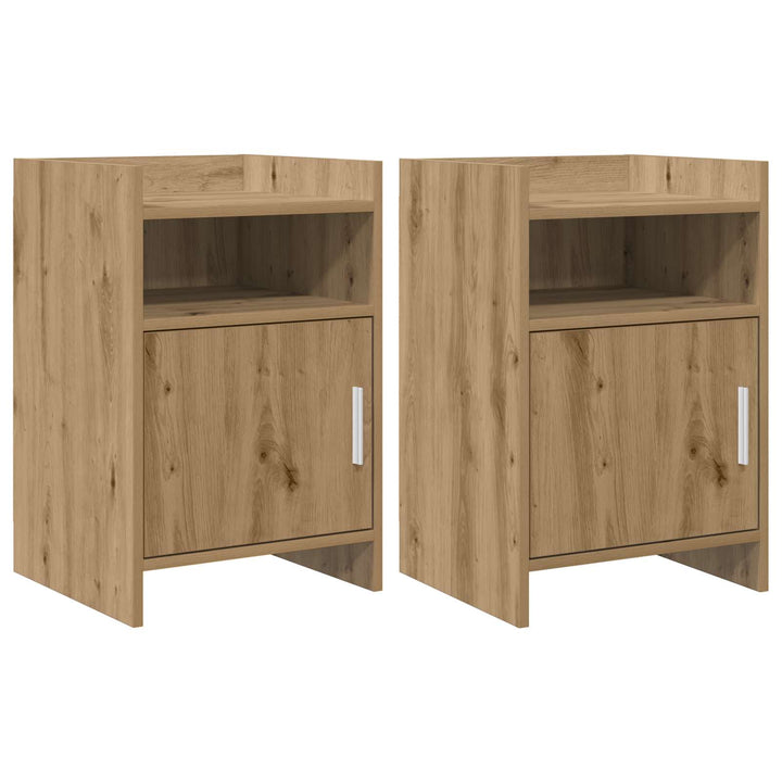 Sengeborde 2 stk. Artisan-eg 40 x 36 x 60 cm Konstrueret træ
