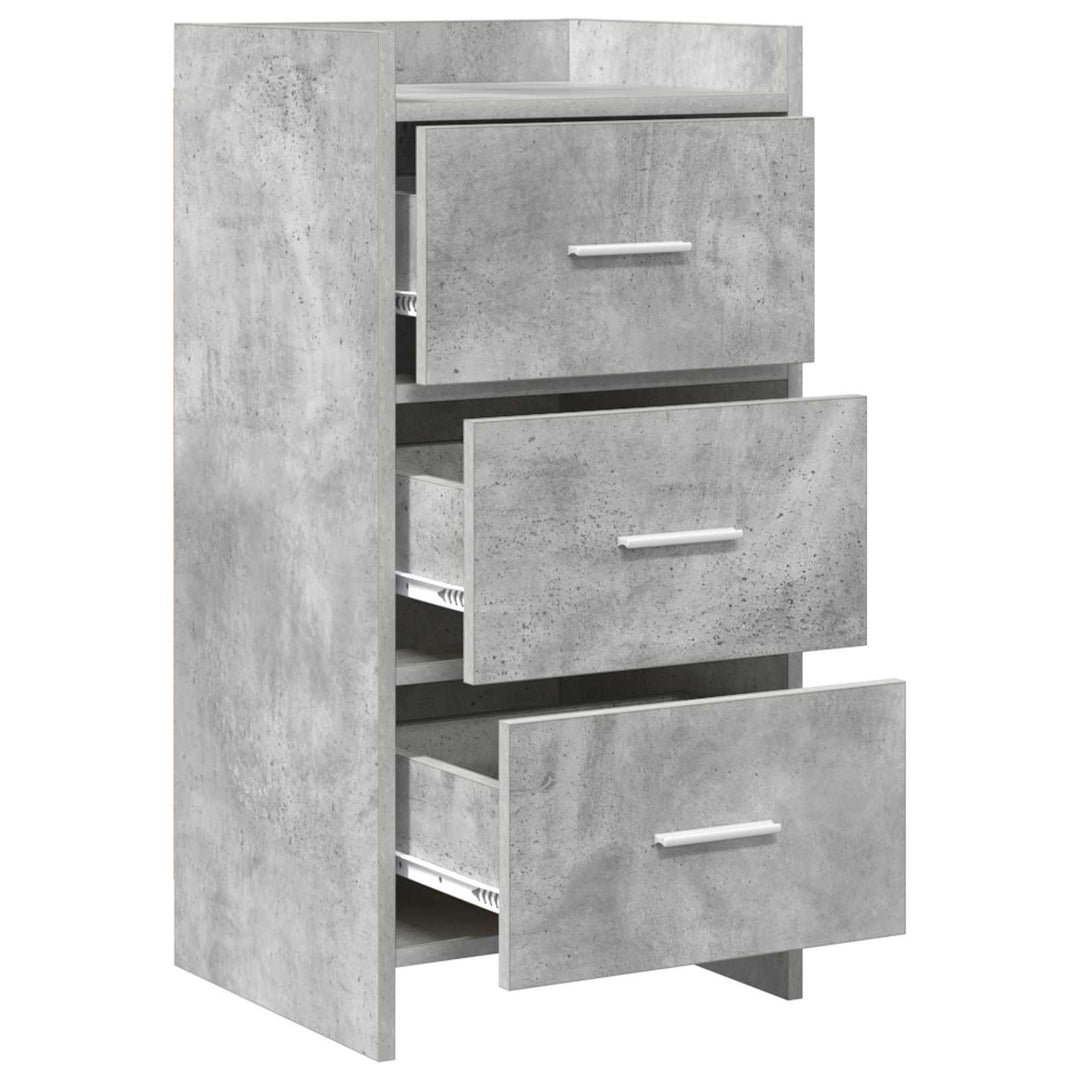 Sideboard Betongrå 40 x 36 x 80 cm Konstrueret træ