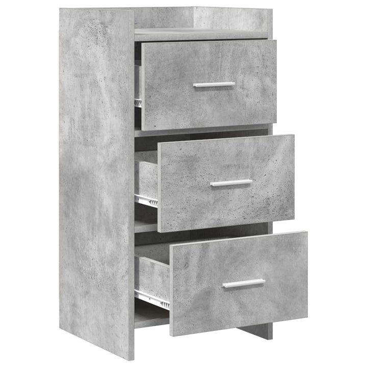 Sideboard Betongrå 40 x 36 x 80 cm Konstrueret træ
