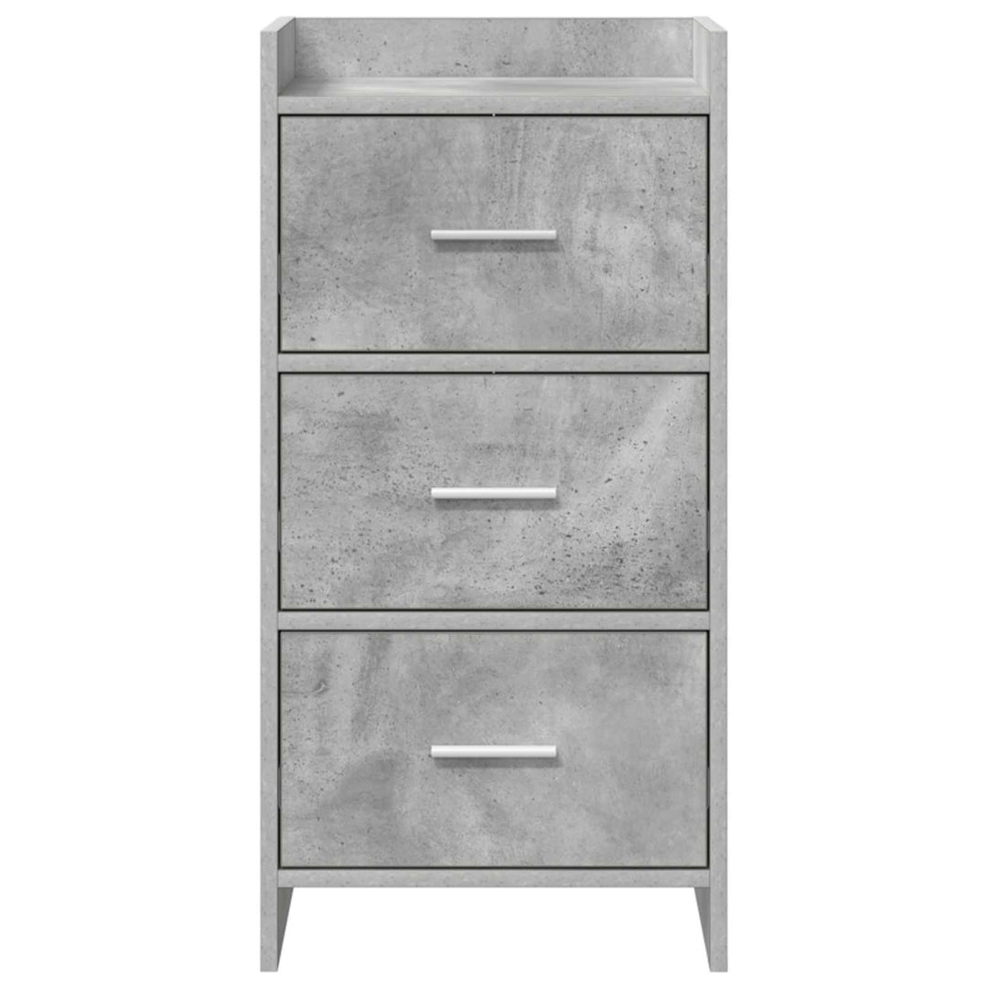 Sideboard Betongrå 40 x 36 x 80 cm Konstrueret træ