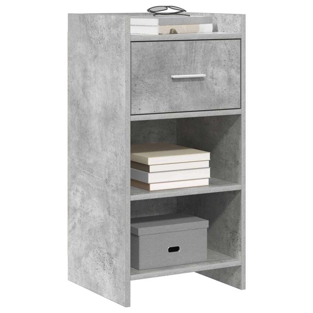 Sideboard Betongrå 40 x 36 x 80 cm Konstrueret træ