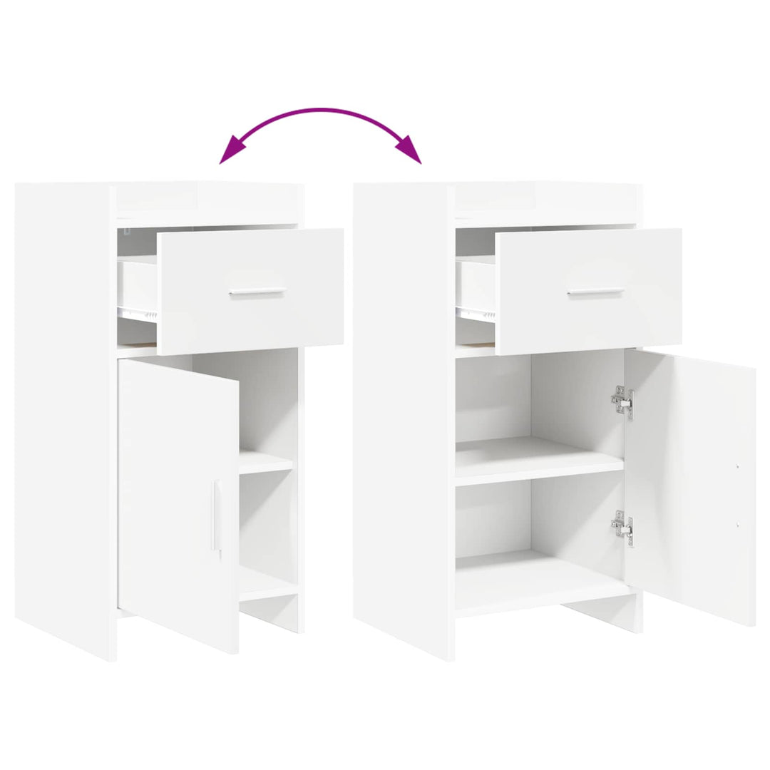 Sideboard Hvid 40 x 36 x 80 cm Konstrueret træ