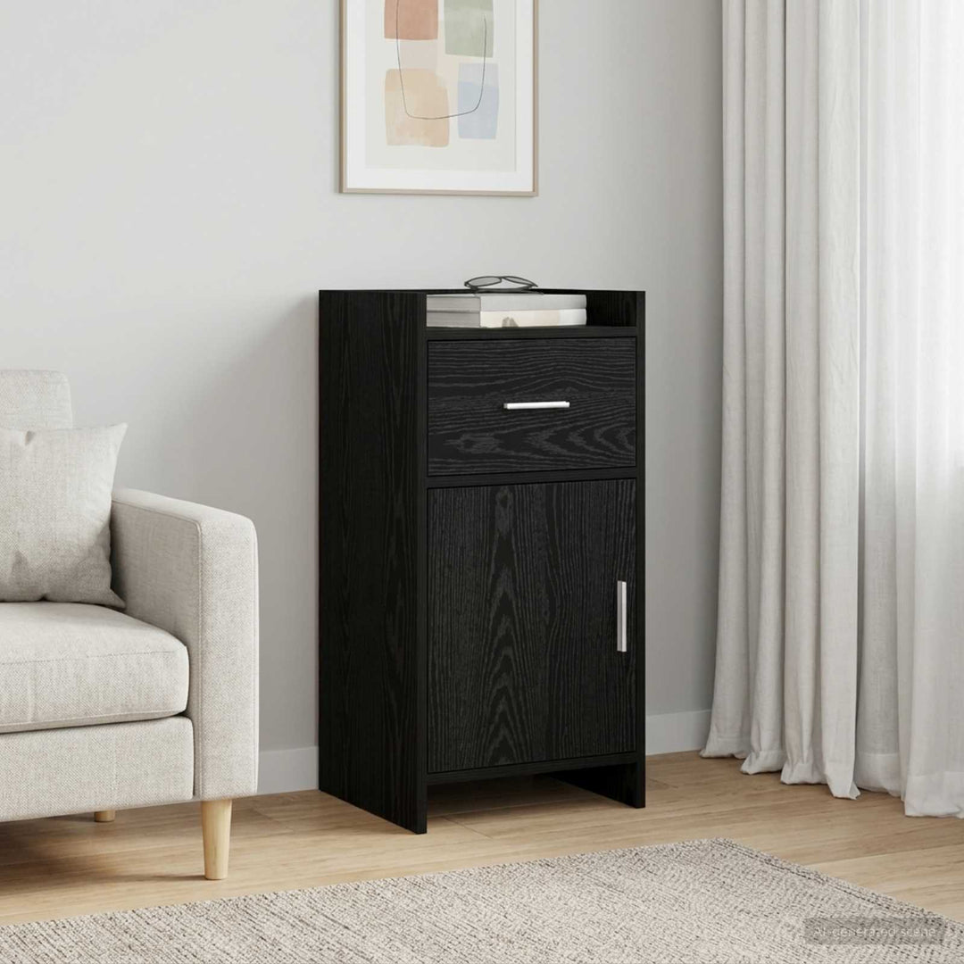 Sideboard Sort eg 40 x 36 x 80 cm Konstrueret træ