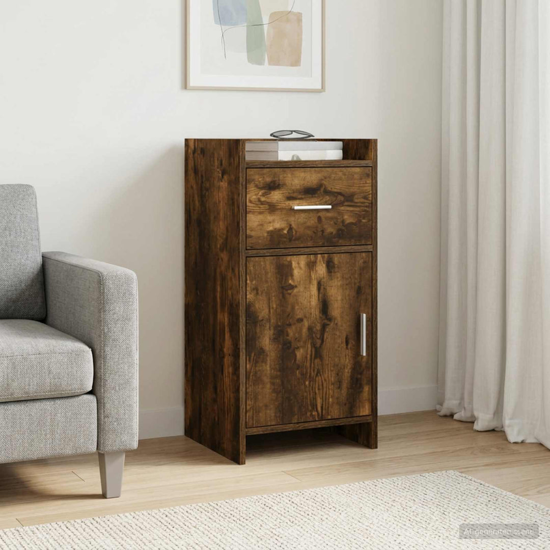 Sideboard Røget eg 40 x 36 x 80 cm Konstrueret træ