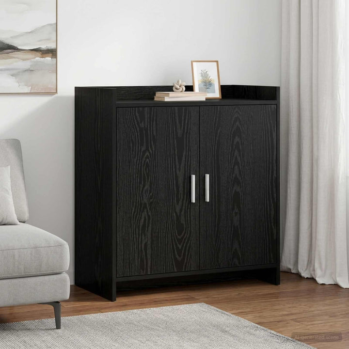Sideboard Sort eg 72 x 36 x 80 cm Konstrueret træ