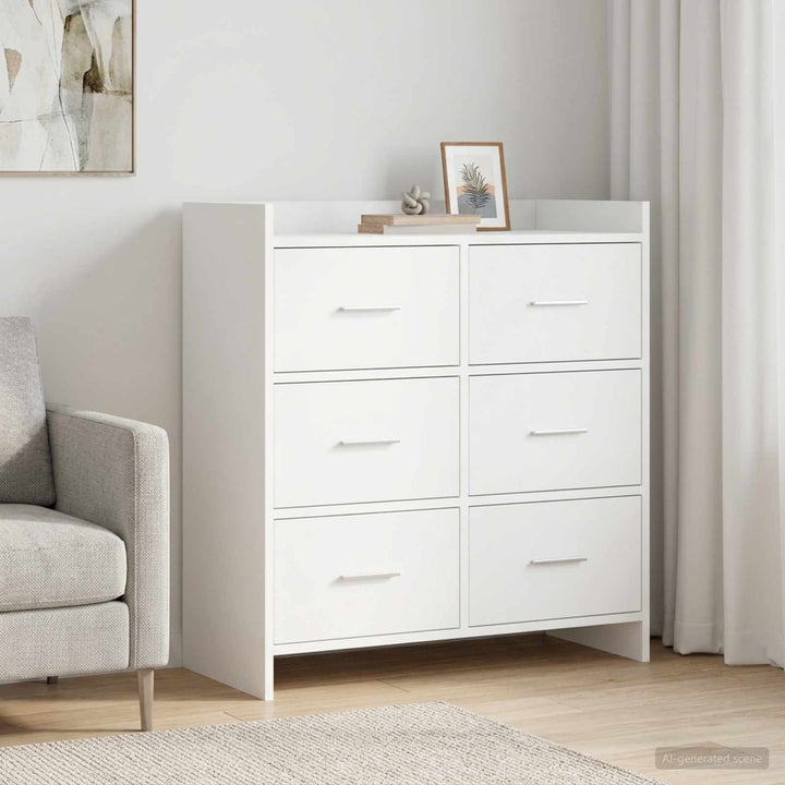 Sideboard Hvid 75 x 33 x 80 cm Konstrueret træ