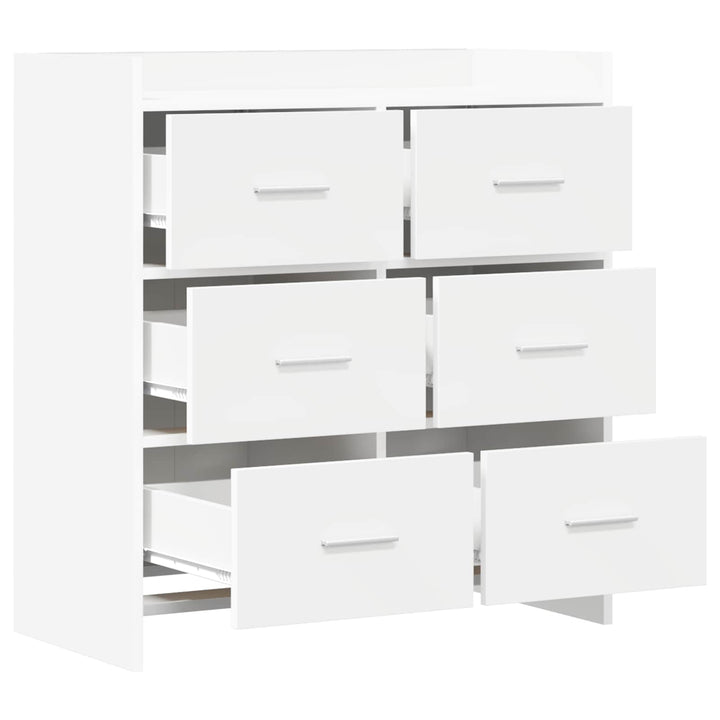 Sideboard Hvid 75 x 33 x 80 cm Konstrueret træ