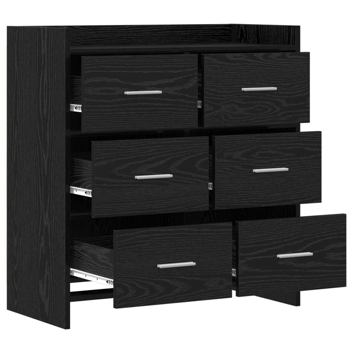Sideboard Sort eg 75 x 33 x 80 cm Konstrueret træ