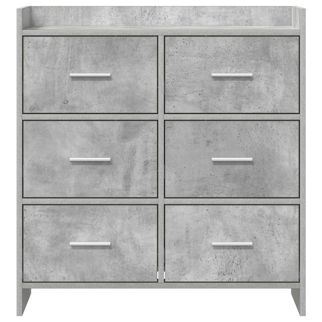 Sideboard Betongrå 75 x 33 x 80 cm Konstrueret træ