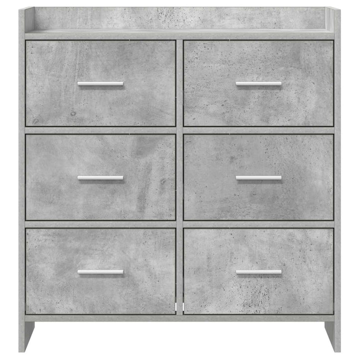 Sideboard Betongrå 75 x 33 x 80 cm Konstrueret træ