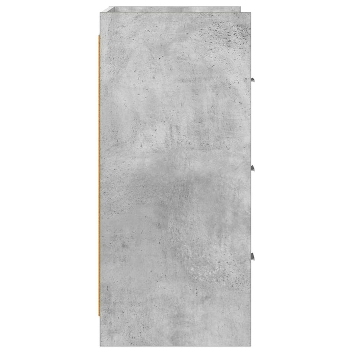 Sideboard Betongrå 75 x 33 x 80 cm Konstrueret træ