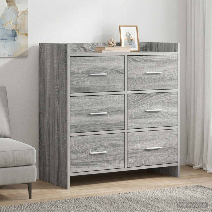 Sideboard Grå Sonoma 75 x 33 x 80 cm Konstrueret træ