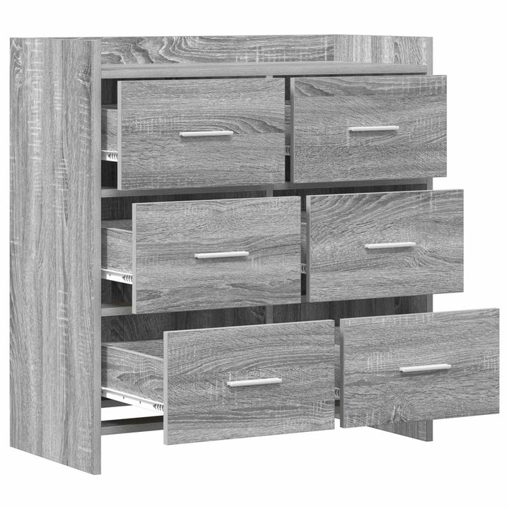 Sideboard Grå Sonoma 75 x 33 x 80 cm Konstrueret træ