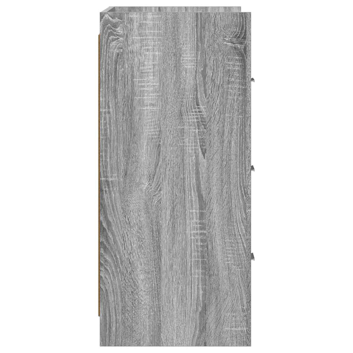 Sideboard Grå Sonoma 75 x 33 x 80 cm Konstrueret træ