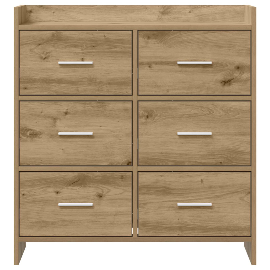Sideboard Artisan-eg 75 x 33 x 80 cm Konstrueret træ