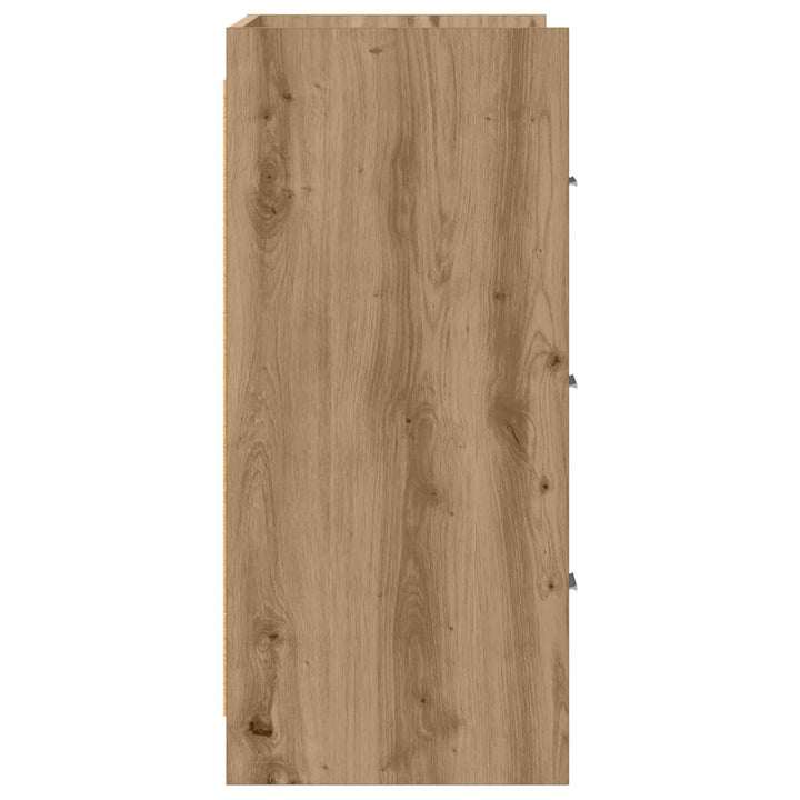Sideboard Artisan-eg 75 x 33 x 80 cm Konstrueret træ