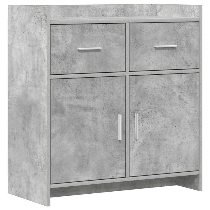 Sideboard Betongrå 75 x 36 x 80 cm Konstrueret træ