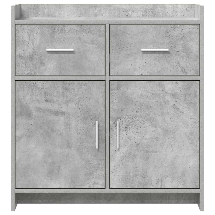 Sideboard Betongrå 75 x 36 x 80 cm Konstrueret træ
